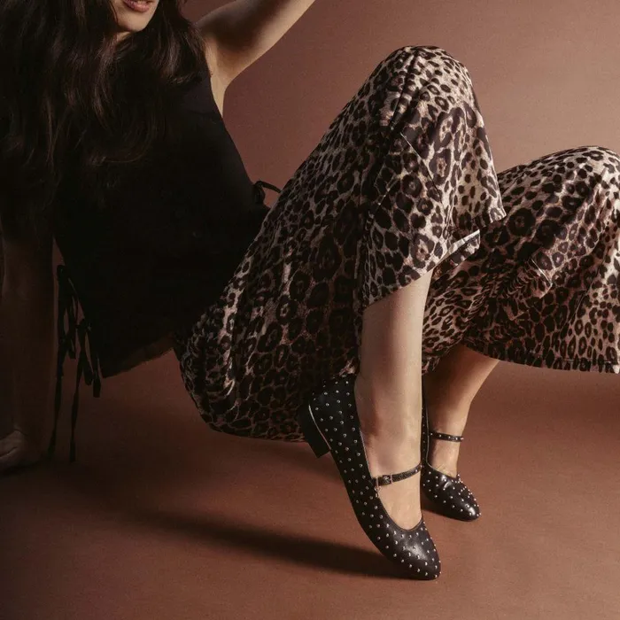 Women Moda In Pelle Flat And Ballerina Shoes Eugeniee Black Porvair
