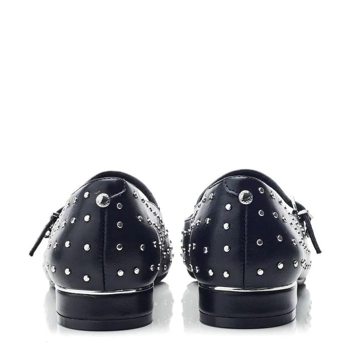 Women Moda In Pelle Flat And Ballerina Shoes Eugeniee Black Porvair