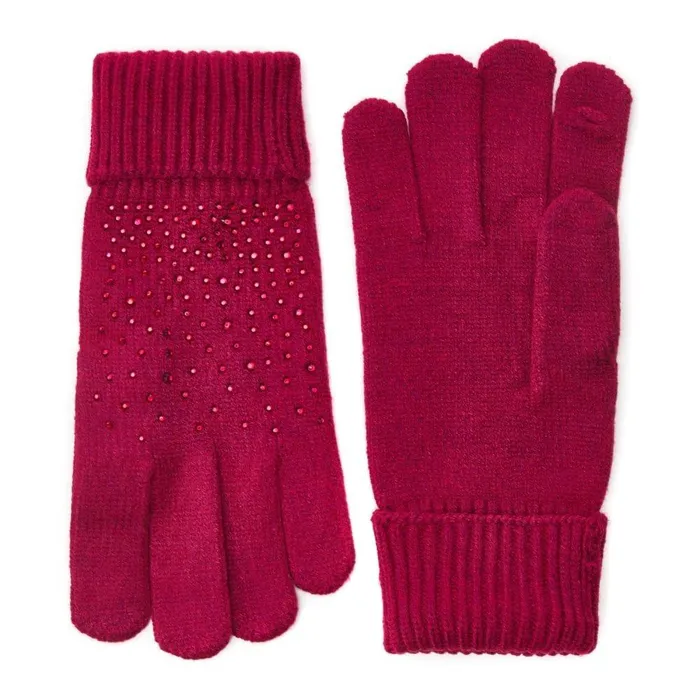 Women Moda In Pelle Gloves Praticioglove Pink Textile