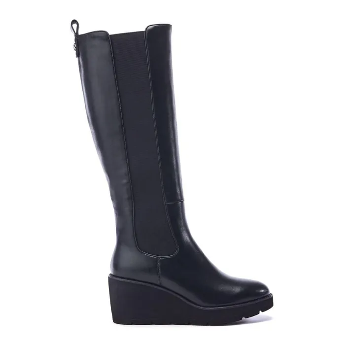 Women Moda In Pelle Heeled And Wedge Boots Sloanne Black Porvair