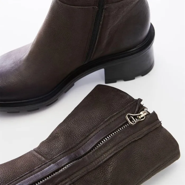 Women Moda In Pelle MidCalf Boots Allura Grey Leather