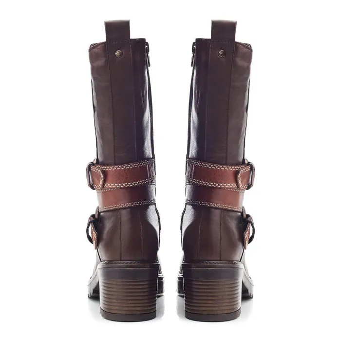 Women Moda In Pelle MidCalf Boots Bayeux Dark Brown Leather