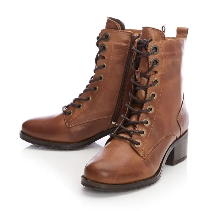 Women Moda In Pelle MidCalf Boots Bezzie Tan Leather