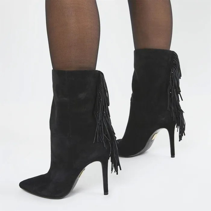 Women Moda In Pelle MidCalf Boots Oliivia Black Suede