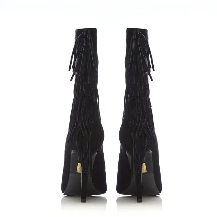 Women Moda In Pelle MidCalf Boots Oliivia Black Suede