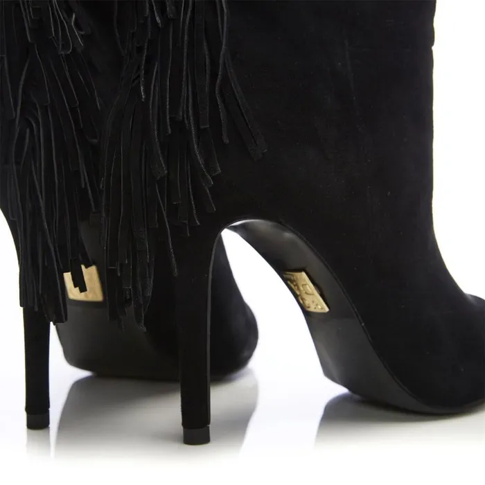 Women Moda In Pelle MidCalf Boots Oliivia Black Suede