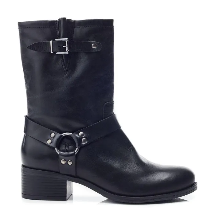 Women Moda In Pelle MidCalf Boots Ormie Black Leather