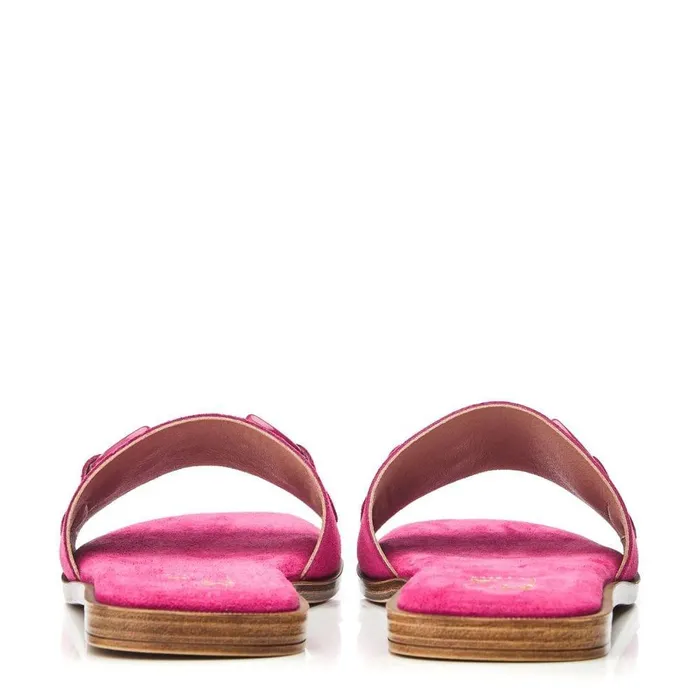 Women Moda In Pelle Slider Sandals Olayo Raspberry Suede