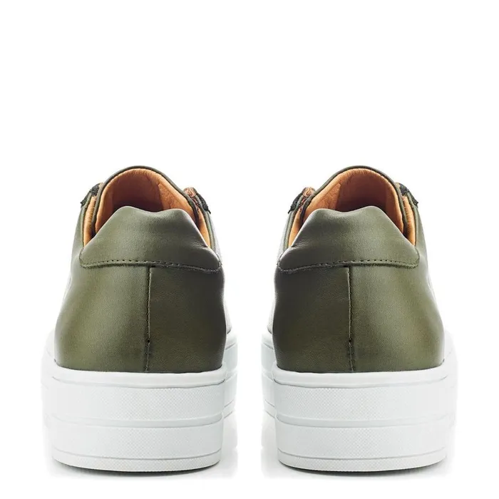 Women Moda In Pelle SlipOn Trainers Bsoleful BBath Khaki Leather