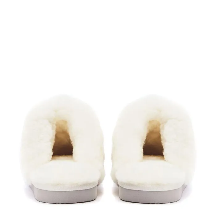 Women Moda In Pelle Slippers Nightfall White Metallic Suede