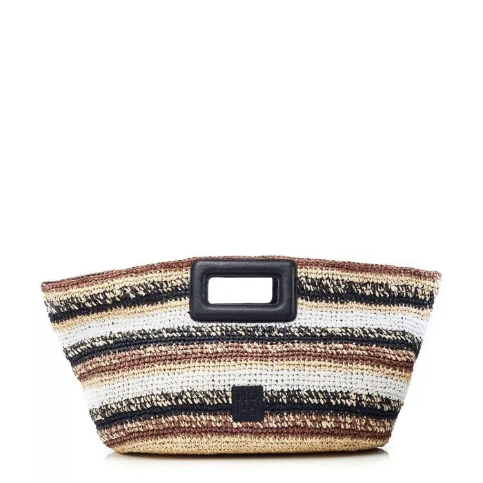 Women Moda In Pelle Tote Bags Sorrento Bag Black Raffia