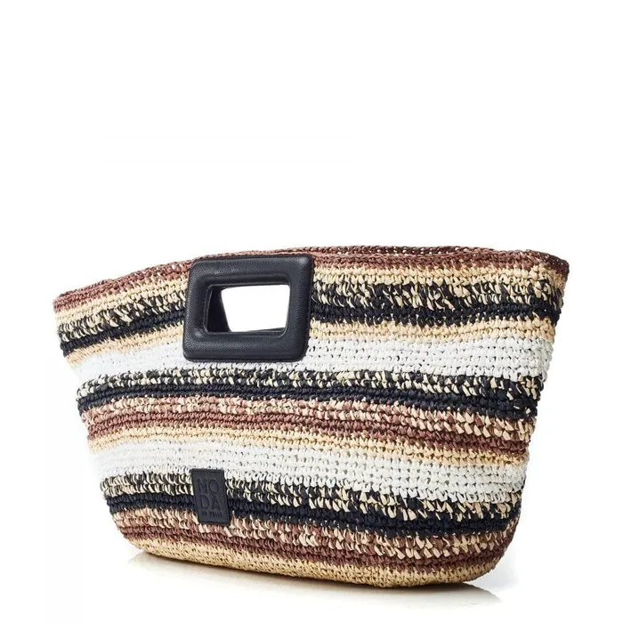 Women Moda In Pelle Tote Bags Sorrento Bag Black Raffia