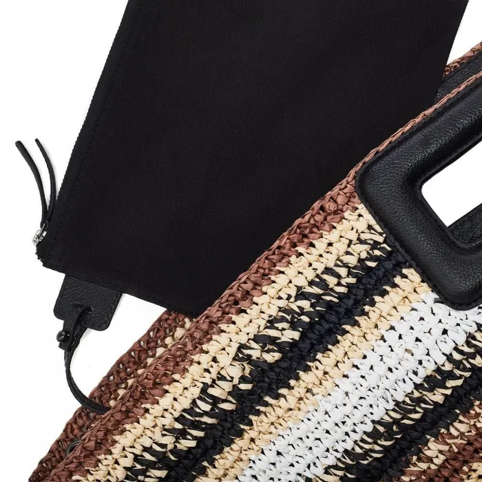 Women Moda In Pelle Tote Bags Sorrento Bag Black Raffia