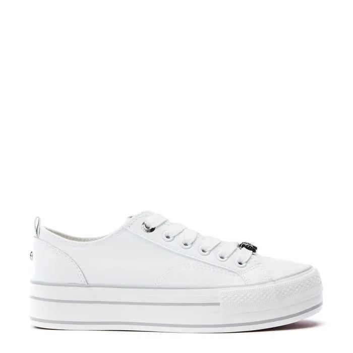 Women Moda In Pelle White Trainers Bagnol White Porvair