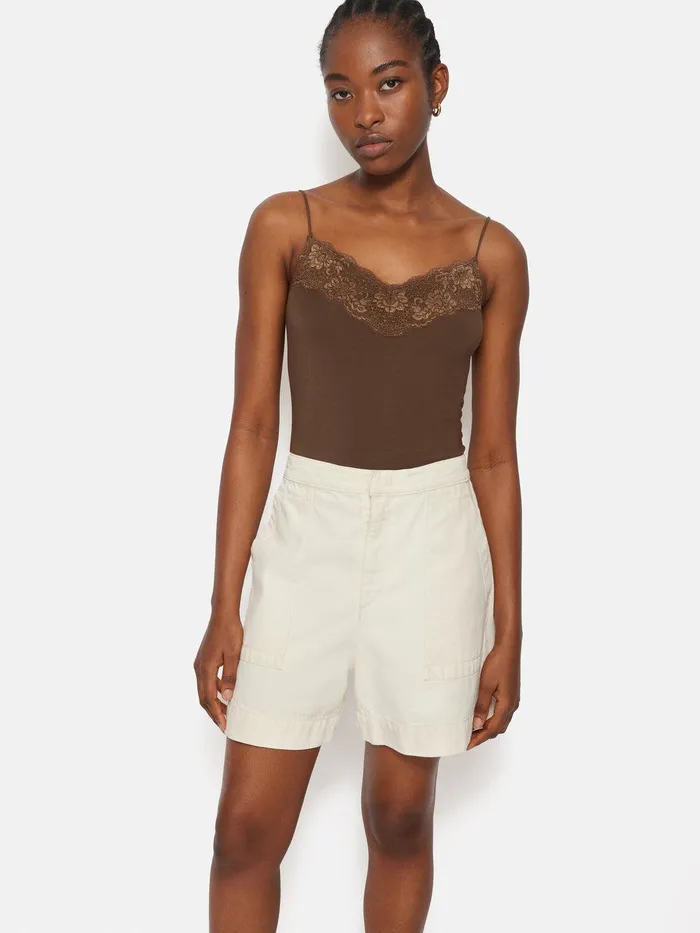 Women Modal Lace Vest Ganache Jigsaw Pyjamas and Loungewear