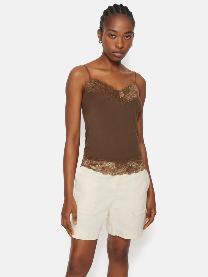 Women Modal Lace Vest Ganache Jigsaw Pyjamas and Loungewear