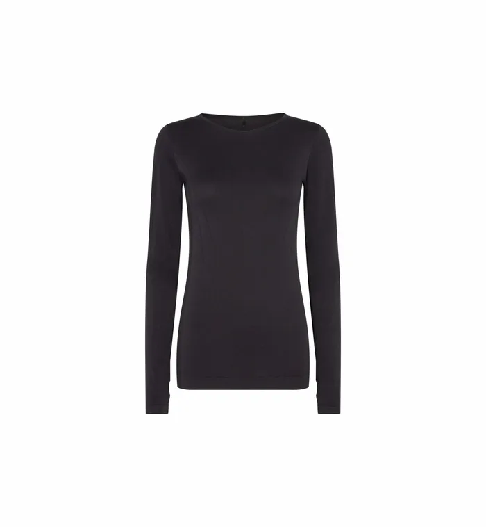Women MOS MOSH MMVigdis Seamless LS Top Black HEART Sport