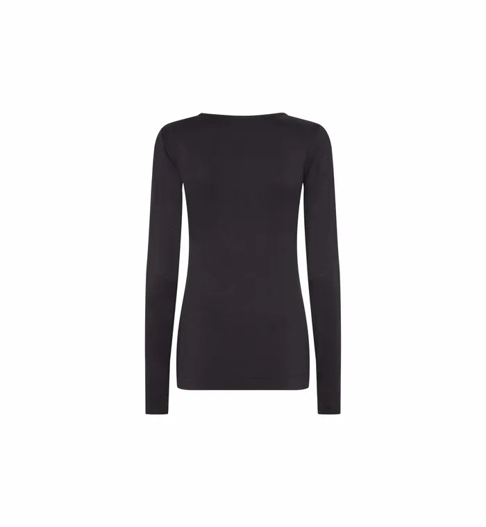 Women MOS MOSH MMVigdis Seamless LS Top Black HEART Sport