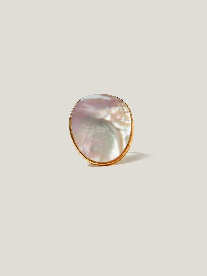 Women Mother Of Pearl Ring Pearl Jigsaw Jewellery