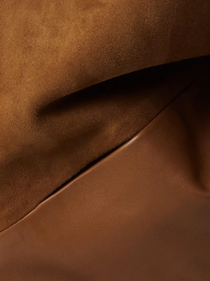 Women Nakoa Leather Mix Jacket Tan Jigsaw Leather