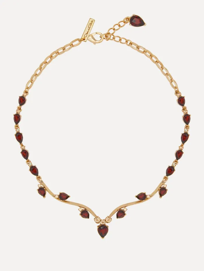 Women Necklaces Oscar De La Renta Crystal Vine Necklace Amber