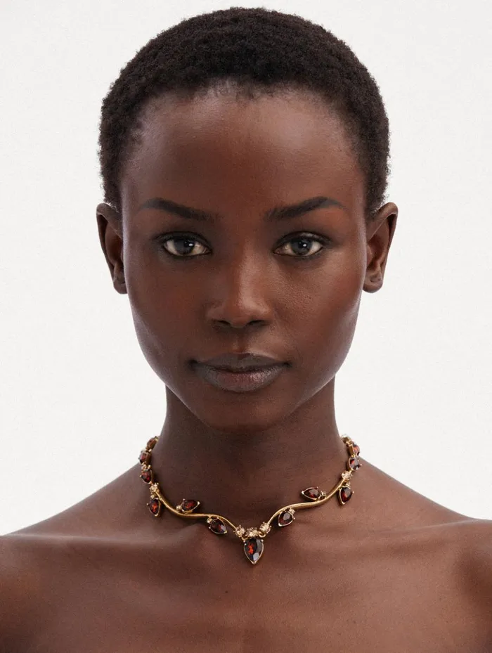 Women Necklaces Oscar De La Renta Crystal Vine Necklace Amber Women Necklaces Oscar De La Renta Crystal Vine Necklace Amber