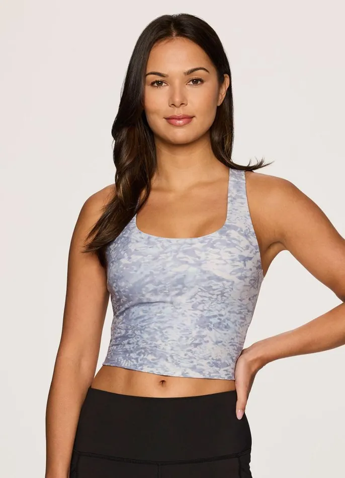 Women Ocean Ripple Super Soft Bra Tank Light Purple RBX Active Sports Bras
