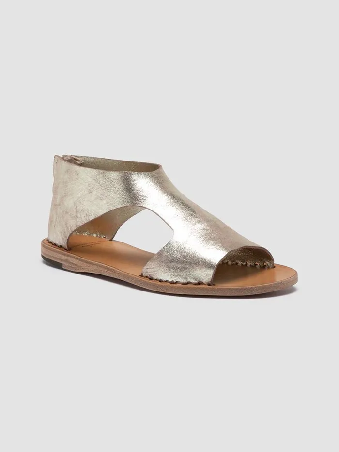 Women Officine Creative Footwear ITACA 047 Platinum Leather Sandals Women Officine Creative Footwear ITACA 047 Platinum Leather Sandals