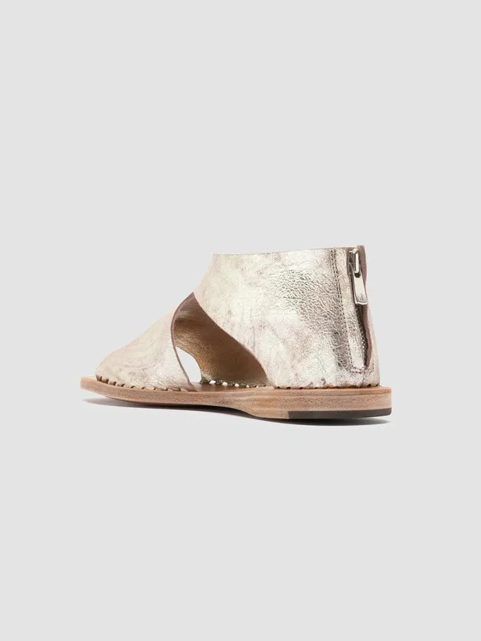Women Officine Creative Footwear ITACA 047 Platinum Leather Sandals Women Officine Creative Footwear ITACA 047 Platinum Leather Sandals