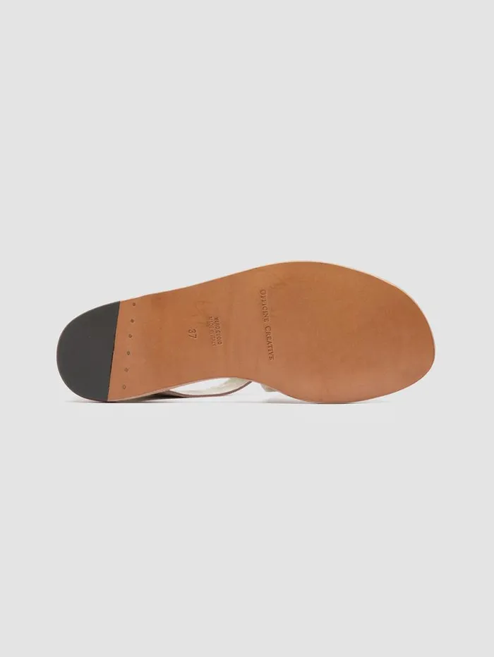 Women Officine Creative Footwear ITACA 047 Platinum Leather Sandals Women Officine Creative Footwear ITACA 047 Platinum Leather Sandals