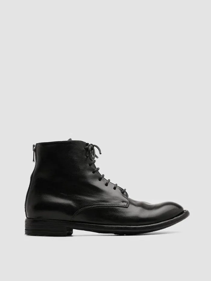 Women Officine Creative Footwear LEXIKON 123 Black Zipped Leather Ankle Boots