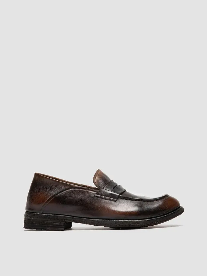 Women Officine Creative Footwear LEXIKON 140 Coffe Leather Penny Loafers