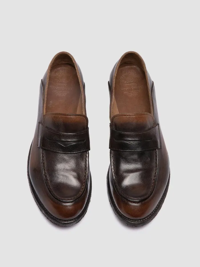 Women Officine Creative Footwear LEXIKON 140 Coffe Leather Penny Loafers