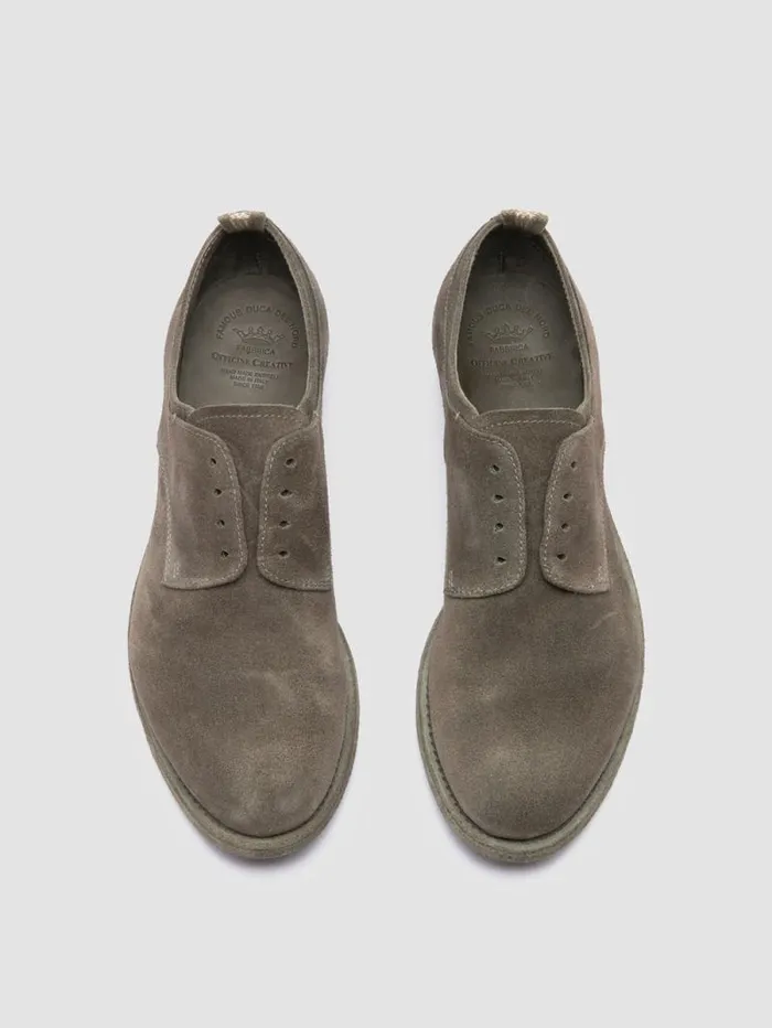 Women Officine Creative Footwear LEXIKON 501 Green Suede Derby Shoes Women Officine Creative Footwear LEXIKON 501 Green Suede Derby Shoes