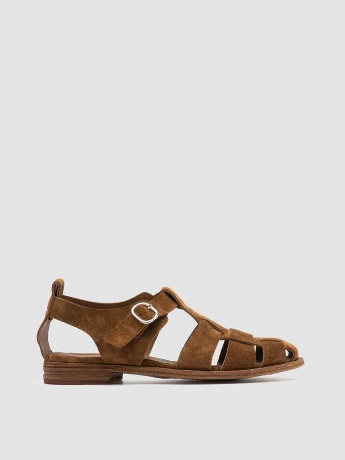 Women Officine Creative Footwear LEXIKON 536 Brown Suede Sandals