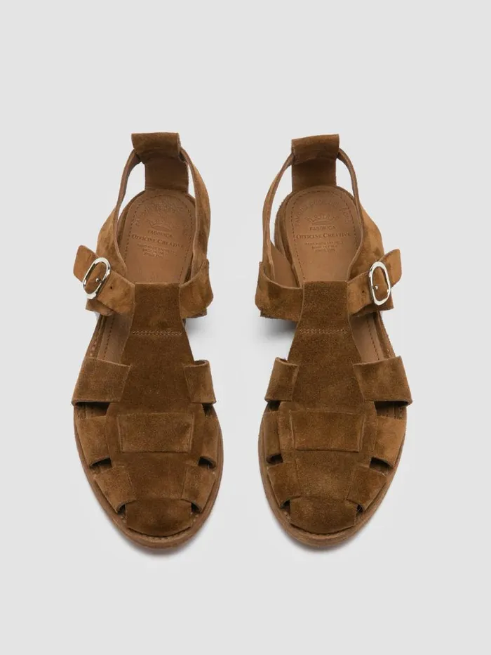 Women Officine Creative Footwear LEXIKON 536 Brown Suede Sandals