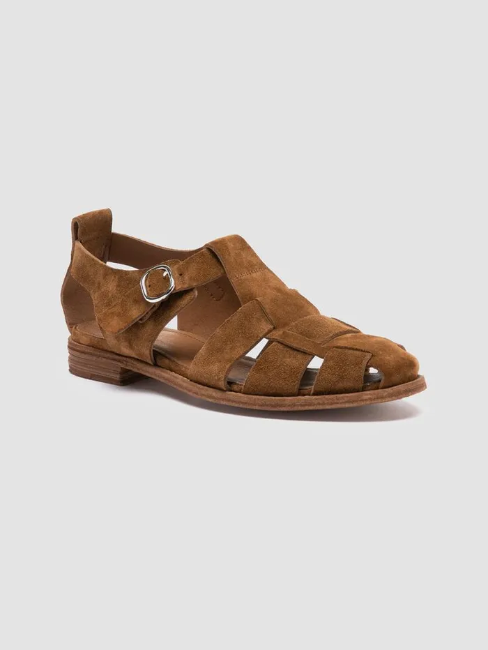 Women Officine Creative Footwear LEXIKON 536 Brown Suede Sandals