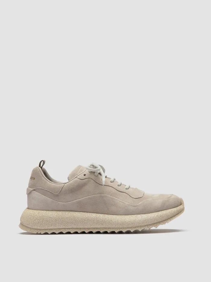 Women Officine Creative Footwear RACE RUBREX 103 Taupe Suede Low Top Sneakers