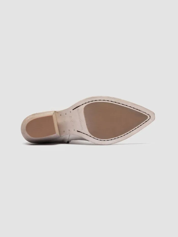 Women Officine Creative Footwear WANDA DD 103 White Leather Zip Boots Women Officine Creative Footwear WANDA DD 103 White Leather Zip Boots