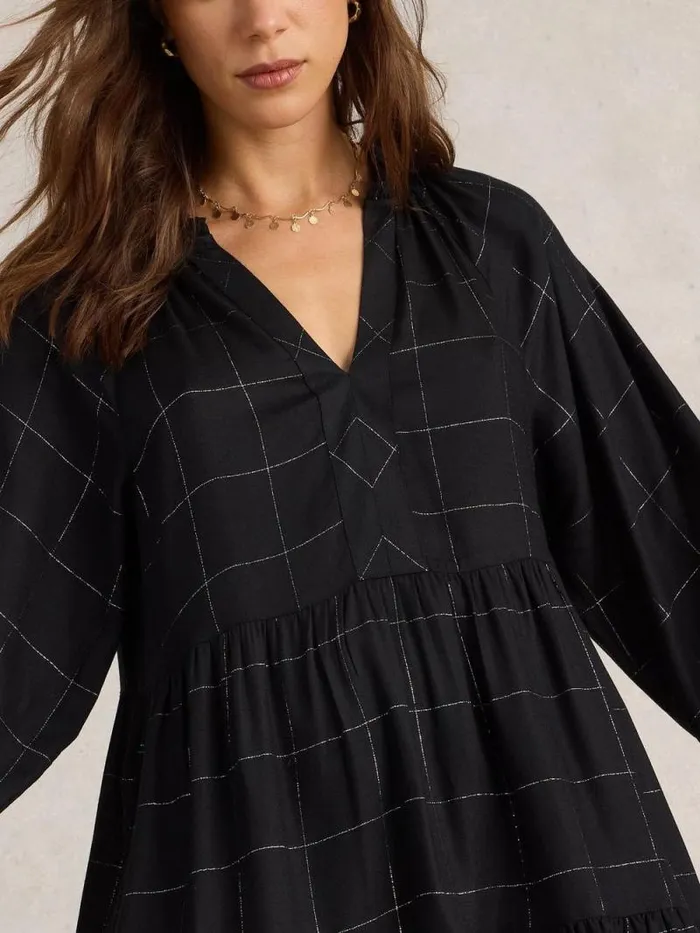 Women Orla Check Dress Black Multi White Stuff Dresses