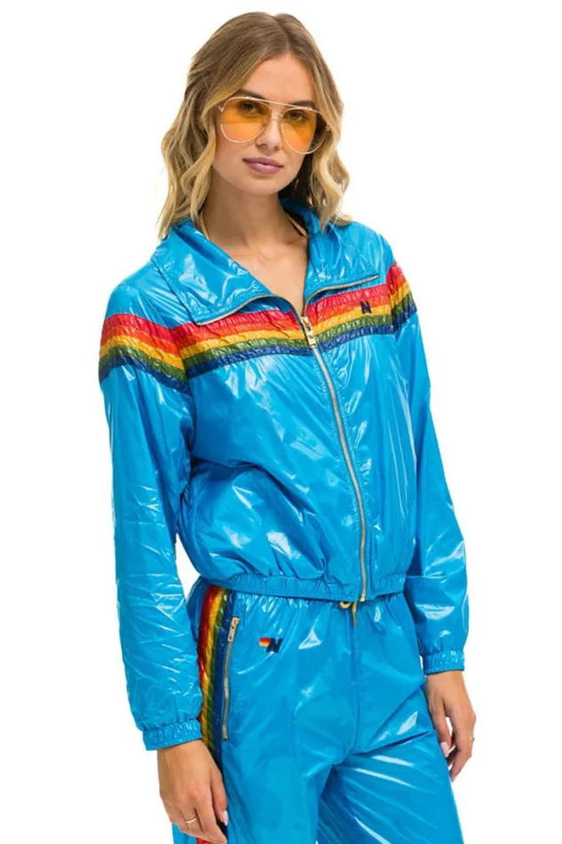 Women Outerwear Aviator Nation 5 STRIPE WINDBREAKER 8211 DRESDEN