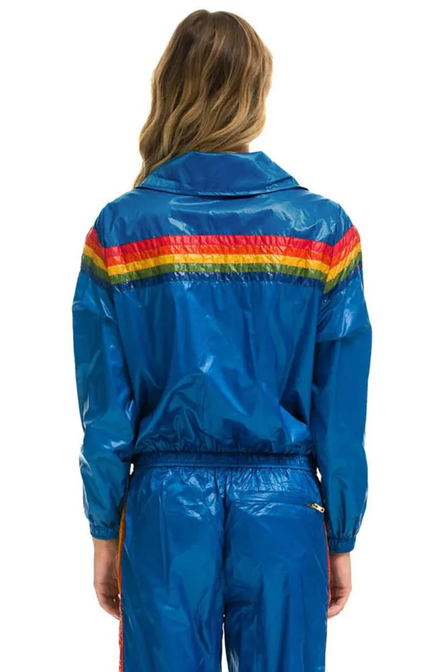 Women Outerwear Aviator Nation 5 STRIPE WINDBREAKER 8211 SNORKEL BLUE Women Outerwear Aviator Nation 5 STRIPE WINDBREAKER 8211 SNORKEL BLUE