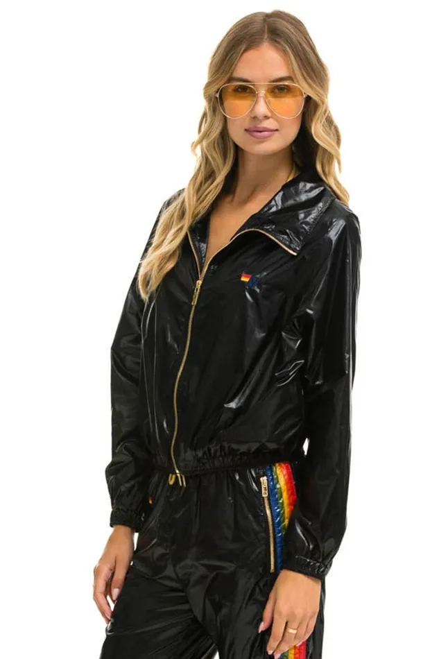 Women Outerwear Aviator Nation BASIC WINDBREAKER 8211 BLACK