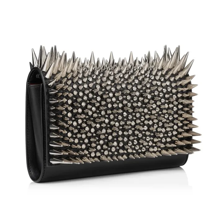 Women Paloma Clutch 8211 Nappa Leather And Estepik Spikes 8211 Black Christian Louboutin Shoulder Bags