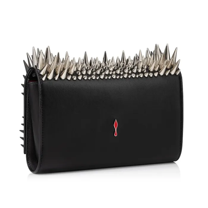 Women Paloma Clutch 8211 Nappa Leather And Estepik Spikes 8211 Black Christian Louboutin Shoulder Bags