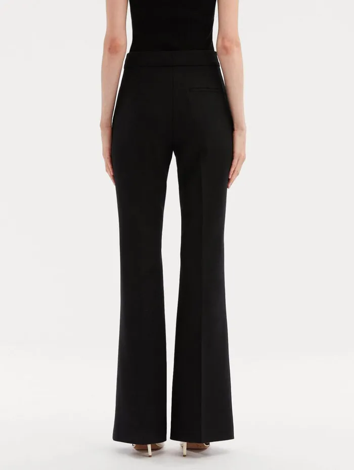 Women Pants and Skirts Oscar De La Renta Zip Front Flare Leg Pant Black Women Pants and Skirts Oscar De La Renta Zip Front Flare Leg Pant Black