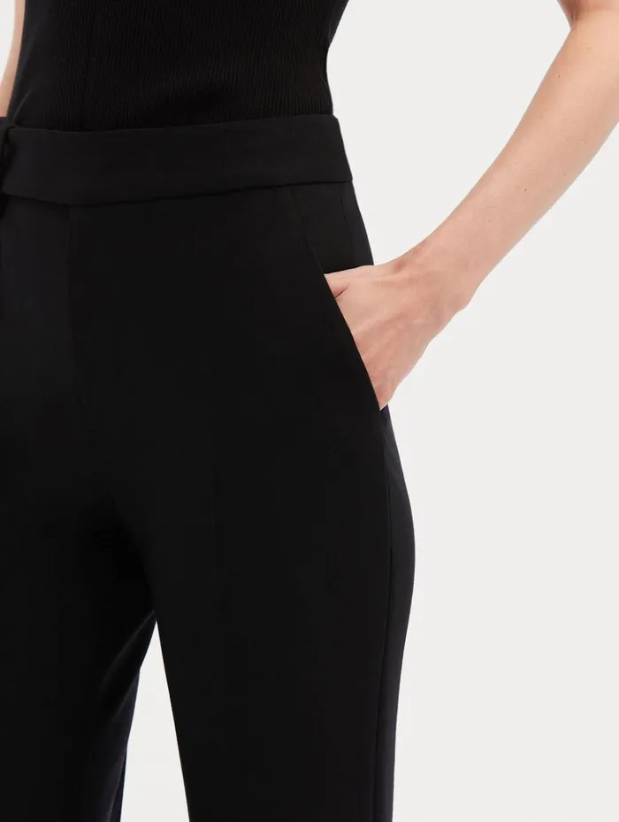 Women Pants and Skirts Oscar De La Renta Zip Front Flare Leg Pant Black Women Pants and Skirts Oscar De La Renta Zip Front Flare Leg Pant Black