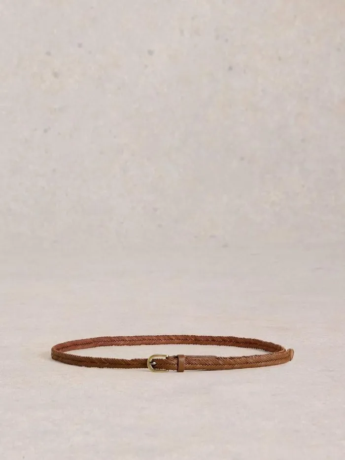 Women Plaited Leather Skinny Belt Mid Tan White Stuff Belts Women Plaited Leather Skinny Belt Mid Tan White Stuff Belts