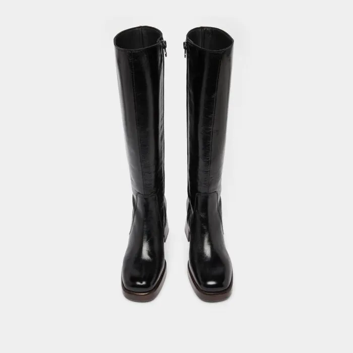 Women Platform Boots Black JONAK Boots Thighhigh Boots