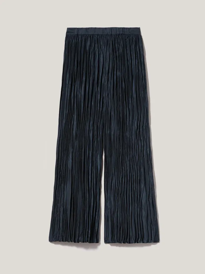 Women Plisse Trouser Navy Jigsaw Trousers